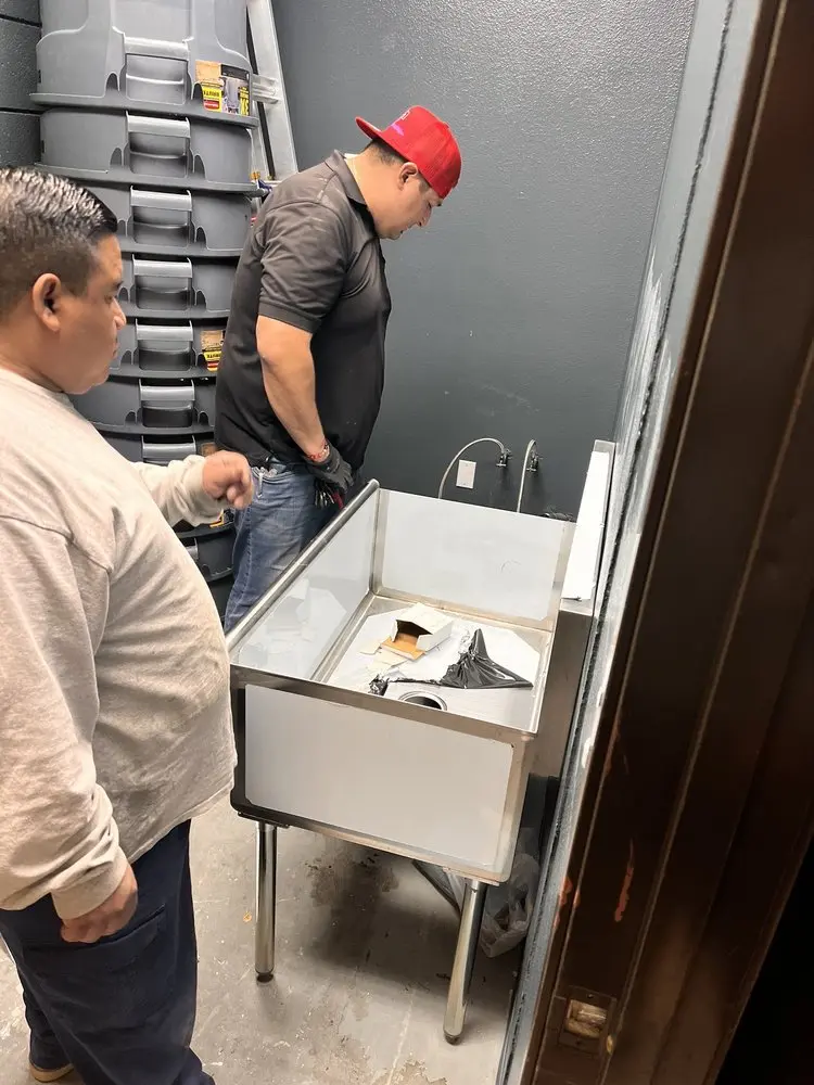 Commercial plumbing and sink installation in Back Bay